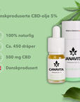 Fullspektrum premium CBD-olje 5% – 3 flasker