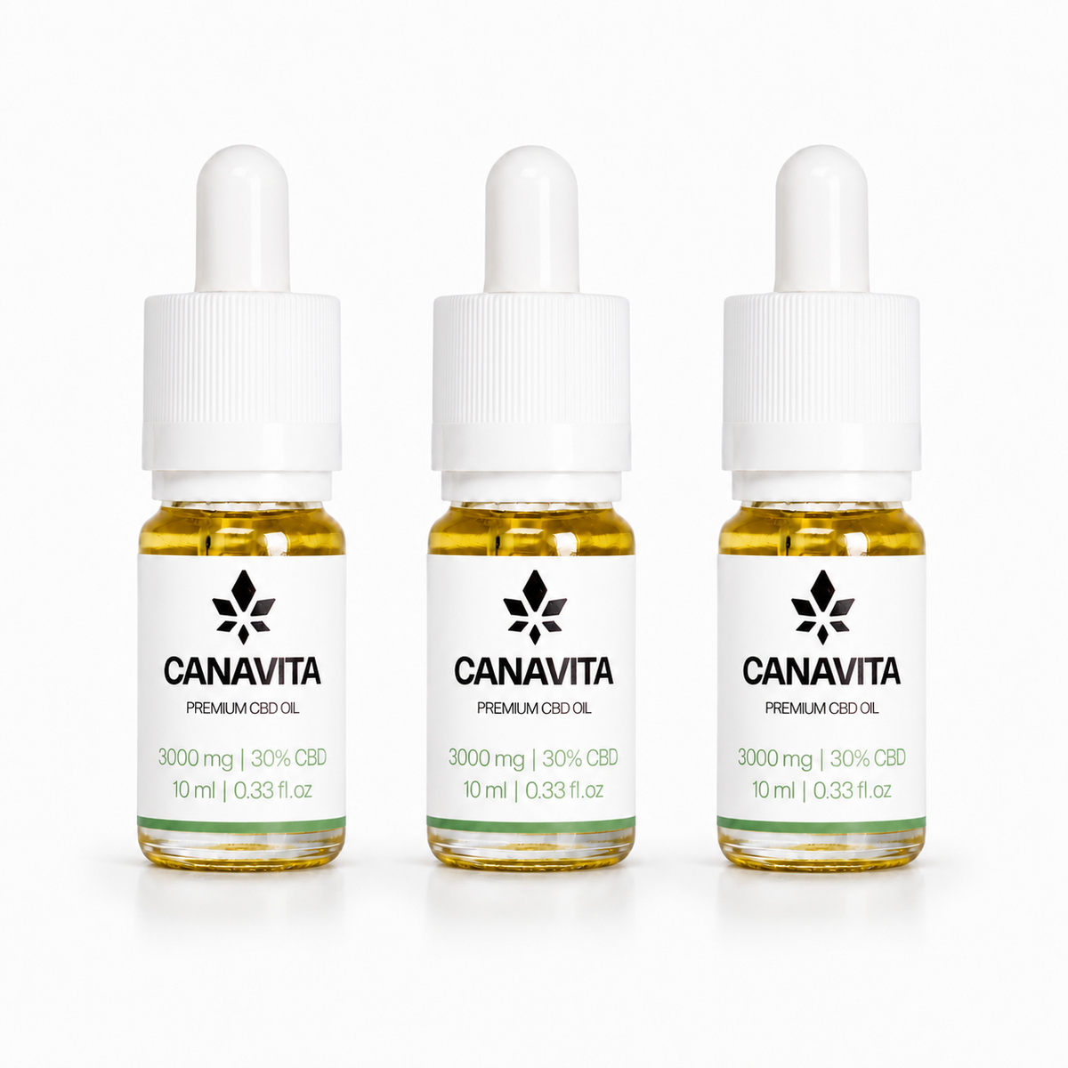 Dansk CBD-olje – 3 flasker SPAR 33 %