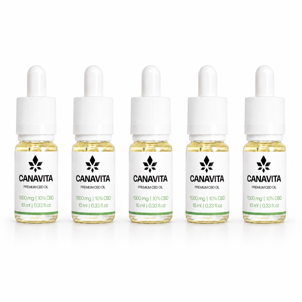 5-pakning dansk CBD-olje – SPAR 50 %