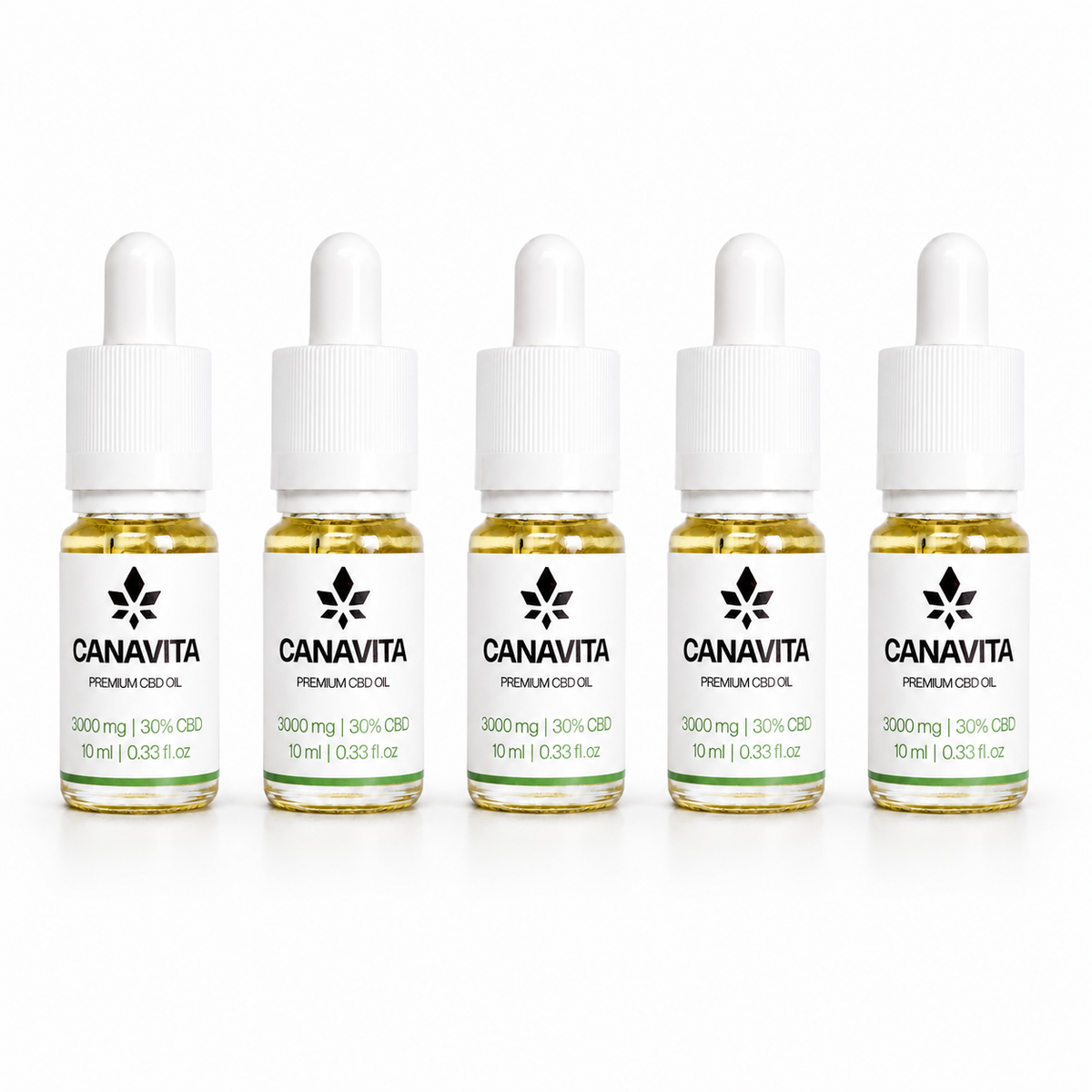 5-pakning dansk CBD-olje – SPAR 50 %