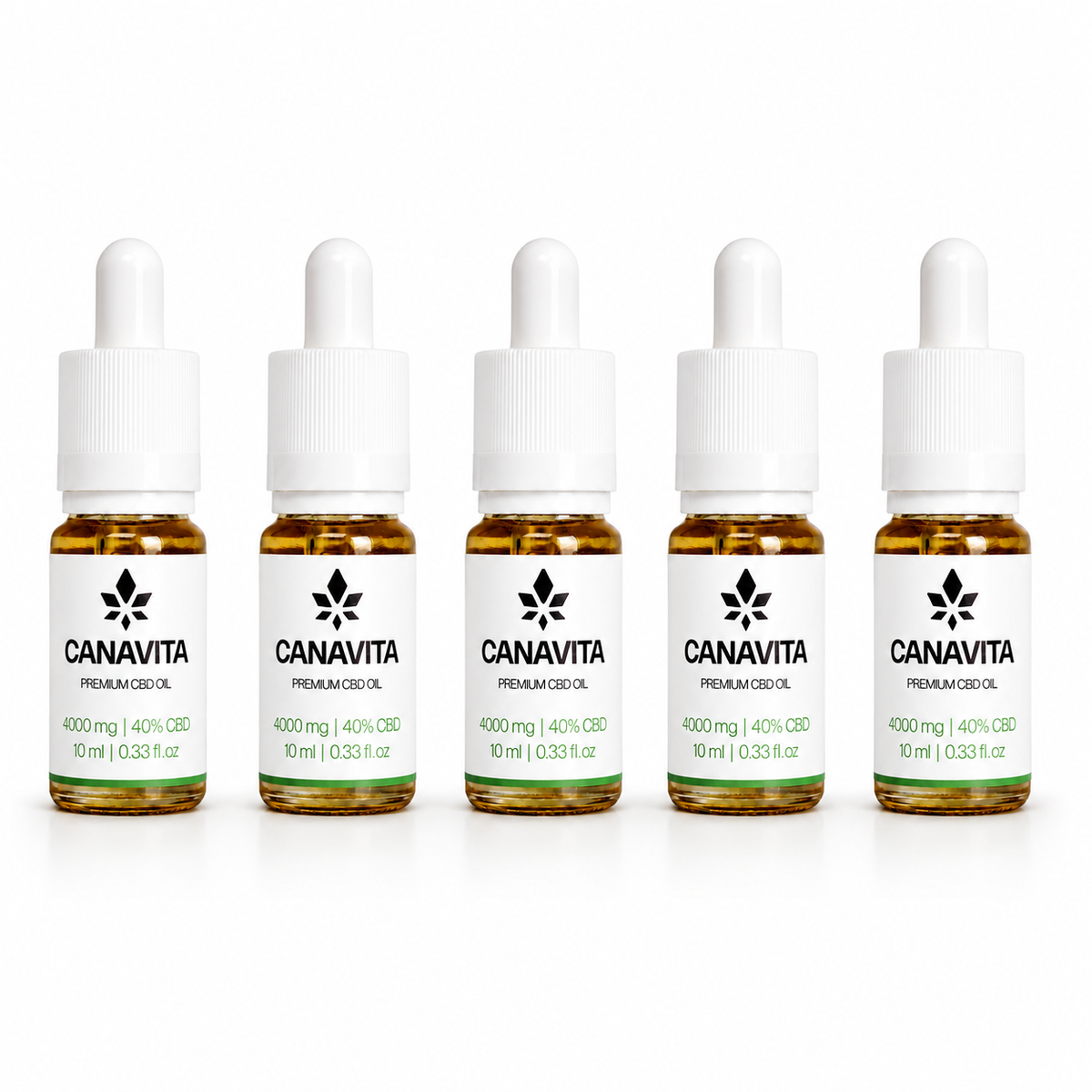 5-pakning dansk CBD-olje – SPAR 50 %