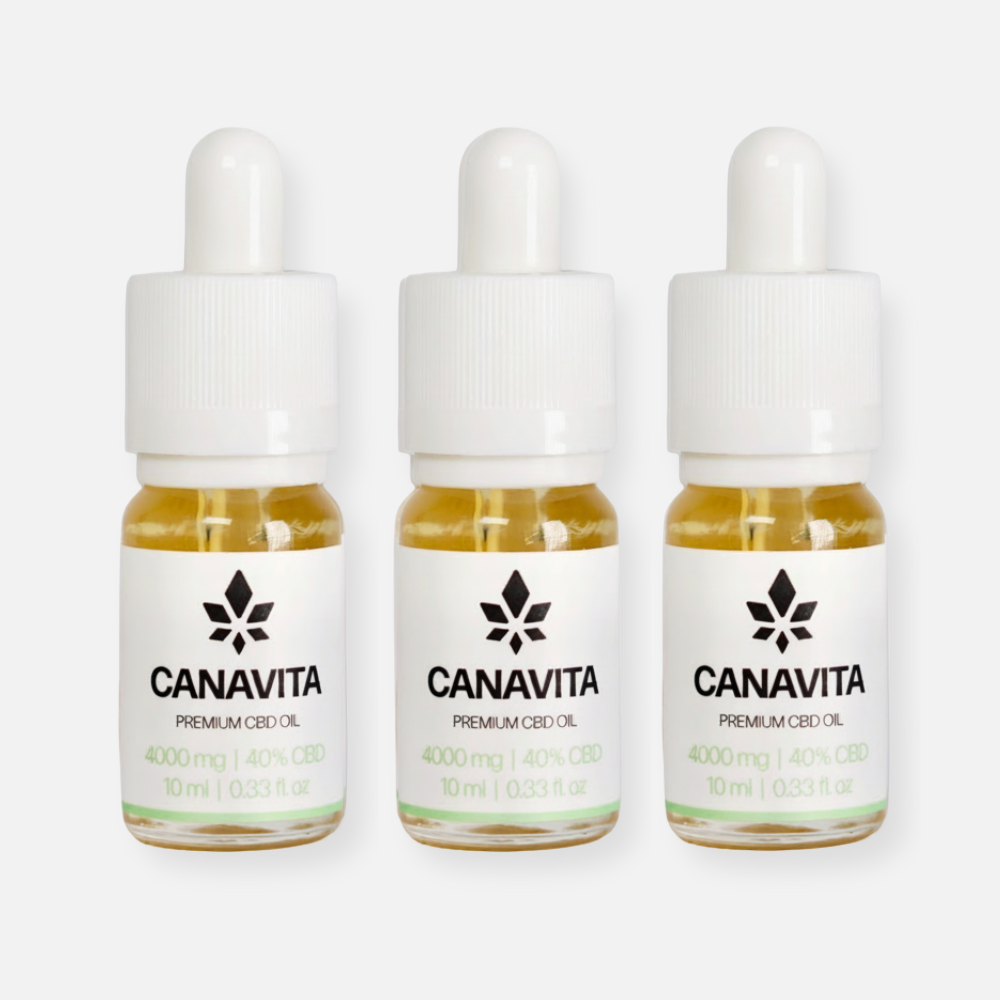 Fullspektrum premium CBD-olje 40% – 3 flasker